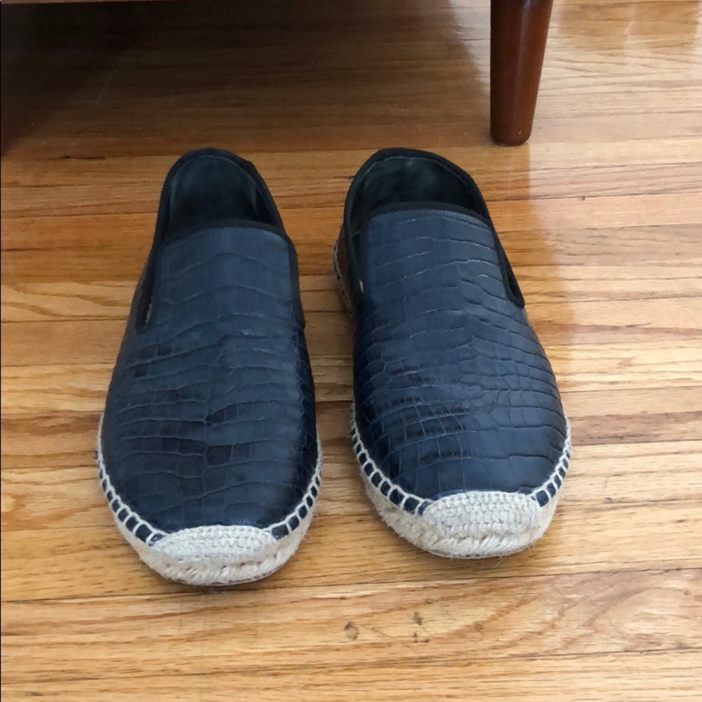 CÉLINE LEATHER ESPADRILLE LOAFERS